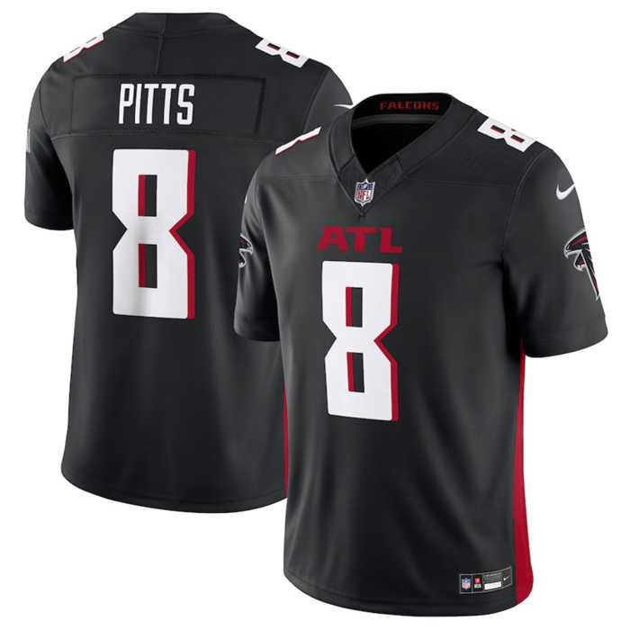 Men & Women & Youth Atlanta Falcons #8 Kyle Pitts Black 2023 F.U.S.E. Vapor Untouchable Limited Stitched Football Jersey